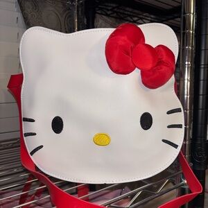 Hello Kitty White and Red PU Leather Bag